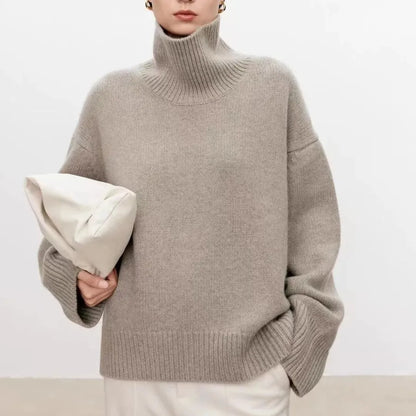 Sophie | Damen Kuscheliger Oversized Rollkragenpullover
