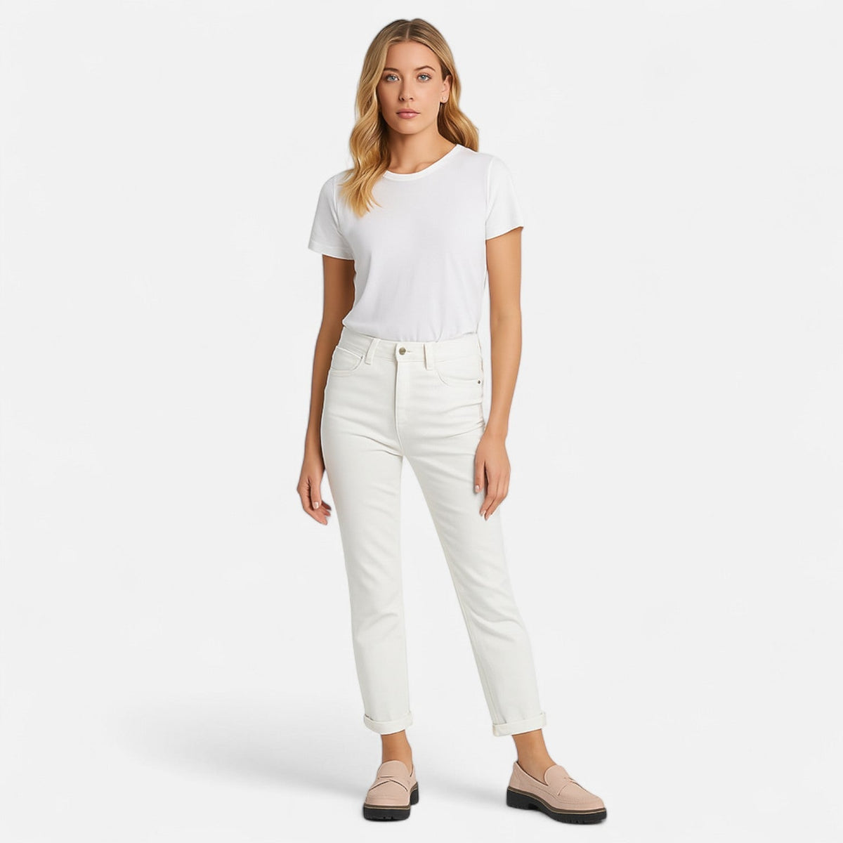 Stefanie | Damen Bequeme Niedrigem Absatz Plateau Loafer