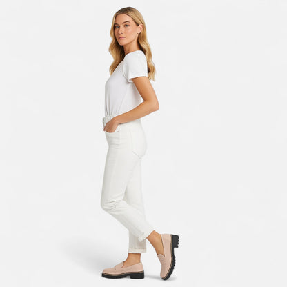 Stefanie | Damen Bequeme Niedrigem Absatz Plateau Loafer