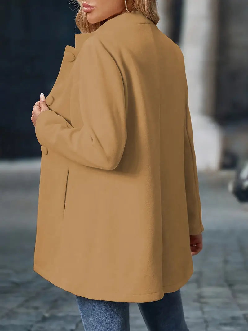 Stefanie | Damen Eleganter Knöpfen Herbstmantel