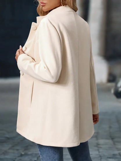 Stefanie | Damen Eleganter Knöpfen Herbstmantel