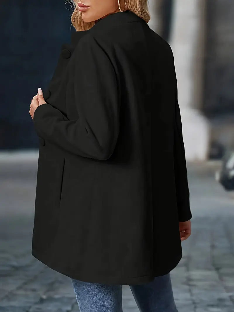 Stefanie | Damen Eleganter Knöpfen Herbstmantel