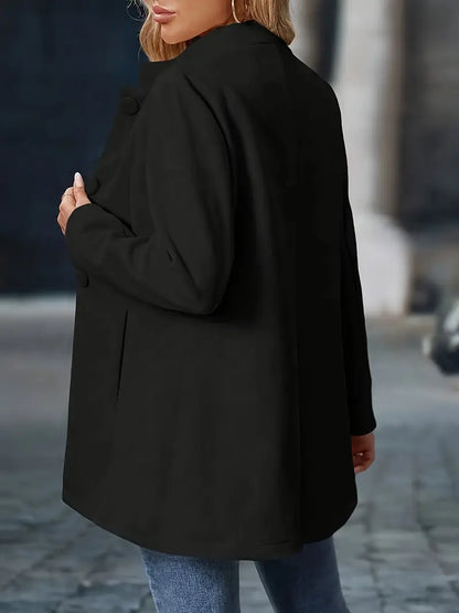 Stefanie | Damen Eleganter Knöpfen Herbstmantel