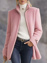 Stefanie | Damen Fleece Reißverschluss Manteljacke