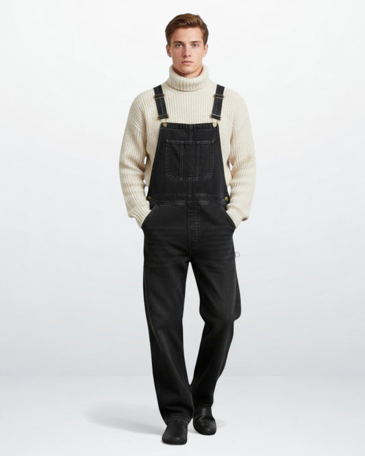 Sven | Herren Lässige Denim-Latzhose mit Taschen