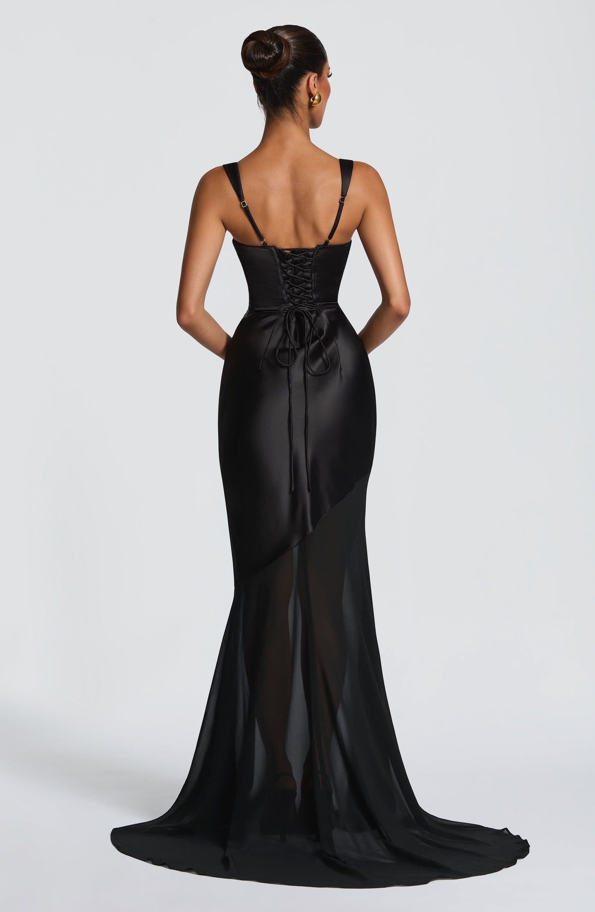 Tanja | Damen Tailliertes Schleppen-Abendkleid mit Korsage
