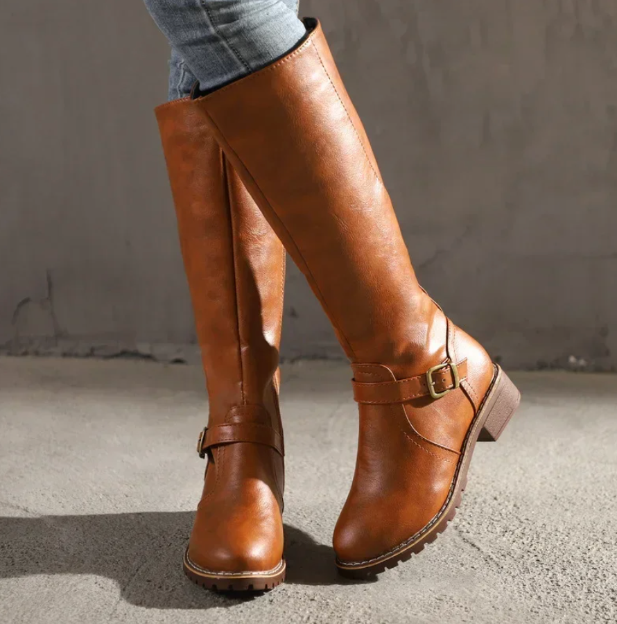 Oda | Damen Lässige Kniehohe Orthopädische Stiefel