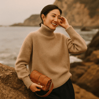 Ania | Damen Weicher Oversized Rollkragenpullover